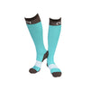 High Performance Riding Socks - Turqoiuse & Brown socks themustardseedranch BELTS